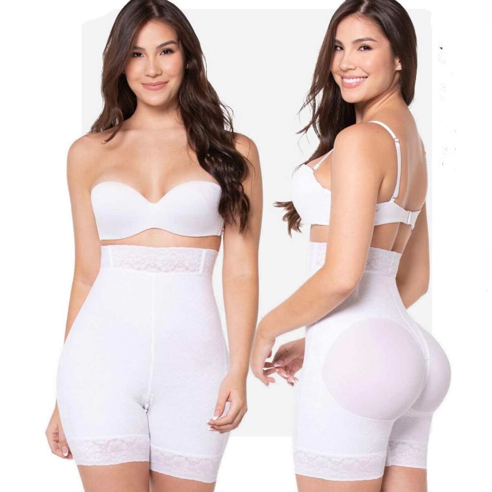 SXA09326 MyD Short with extra high waist white wedding